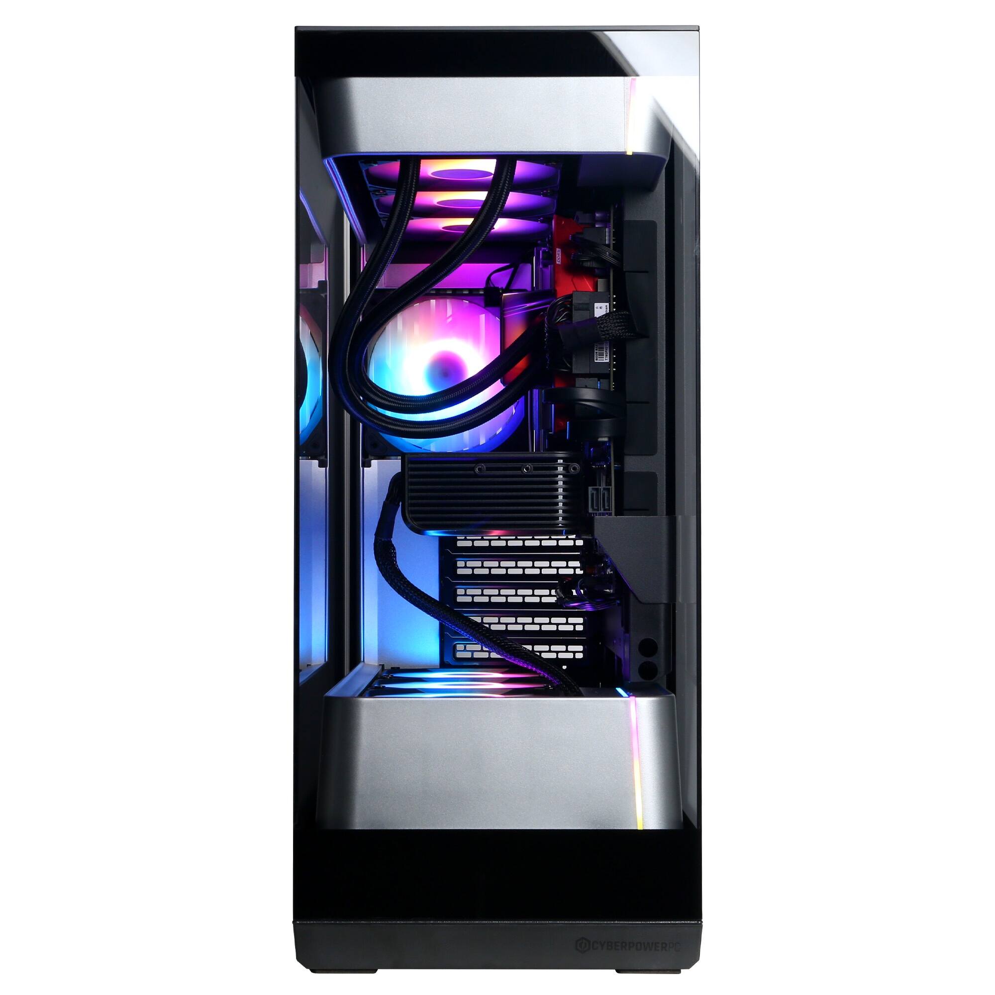 Alt View 1. CyberPowerPC - Gaming Desktop - AMD Ryzen 7 9850X3D - NVIDIA GeForce RTX 5080 16GB - 32GB DDR5 - 2TB PCIe 4.0 SSD - Black.
