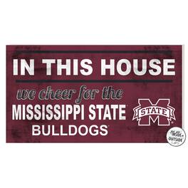 Jardine - Mississippi State Bulldogs 11'' x 20'' Indoor/Outdoor In This House Sign - Maroon