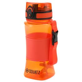 Pyle - SQUATZ 17 Oz Poseidon Series Water Bottle for Protein and Fruit Shakes - Premium Quality Wide Mouth Gym Flask - Orange