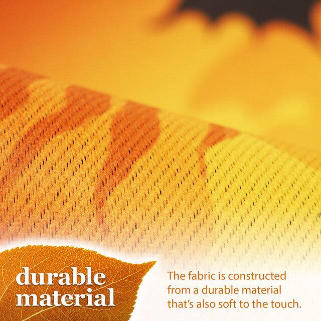 The fabric is constructed from a durable material that's also soft to the touch.