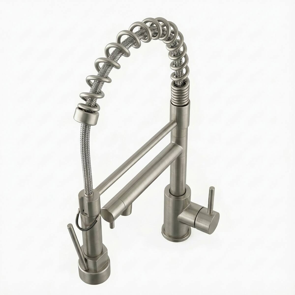 Alt View 7. Ropilly - Ropilly Pull Down Kitchen Faucet, Touch On Single Handle, Brushed Nickel Spring Neck Single Hole Faucet - Brushed Nickel.