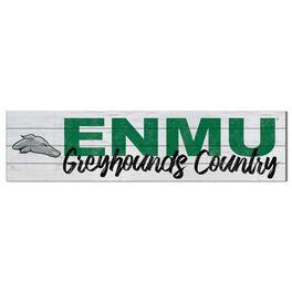 Jardine - Eastern New Mexico Greyhounds 10'' x 40'' Logo Sign - White