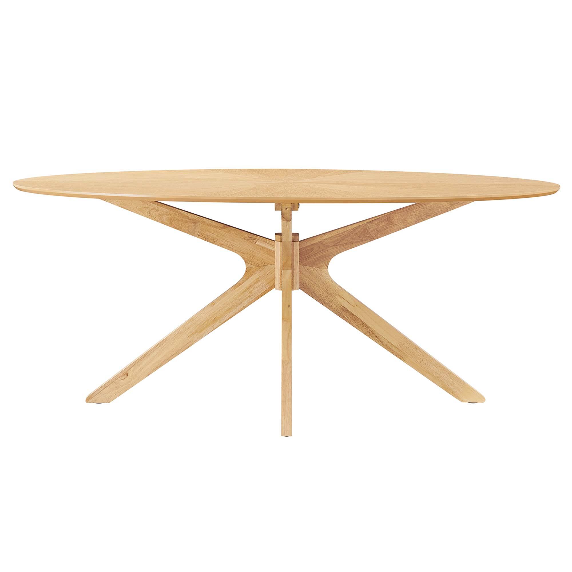 Alt View 4. Modway - Crossroads 71" Oval Wood Dining Table by Modway - Oak.