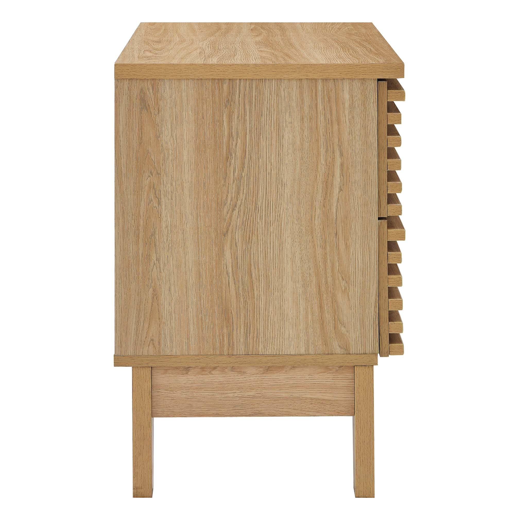 Alt View 1. Modway - Render Two-Drawer Nightstand by Modway - Oak.