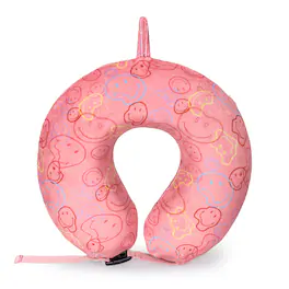 Smiley World - SMILEY Melted Smiles Marshmallow Memory Foam Travel Pillow - Pink