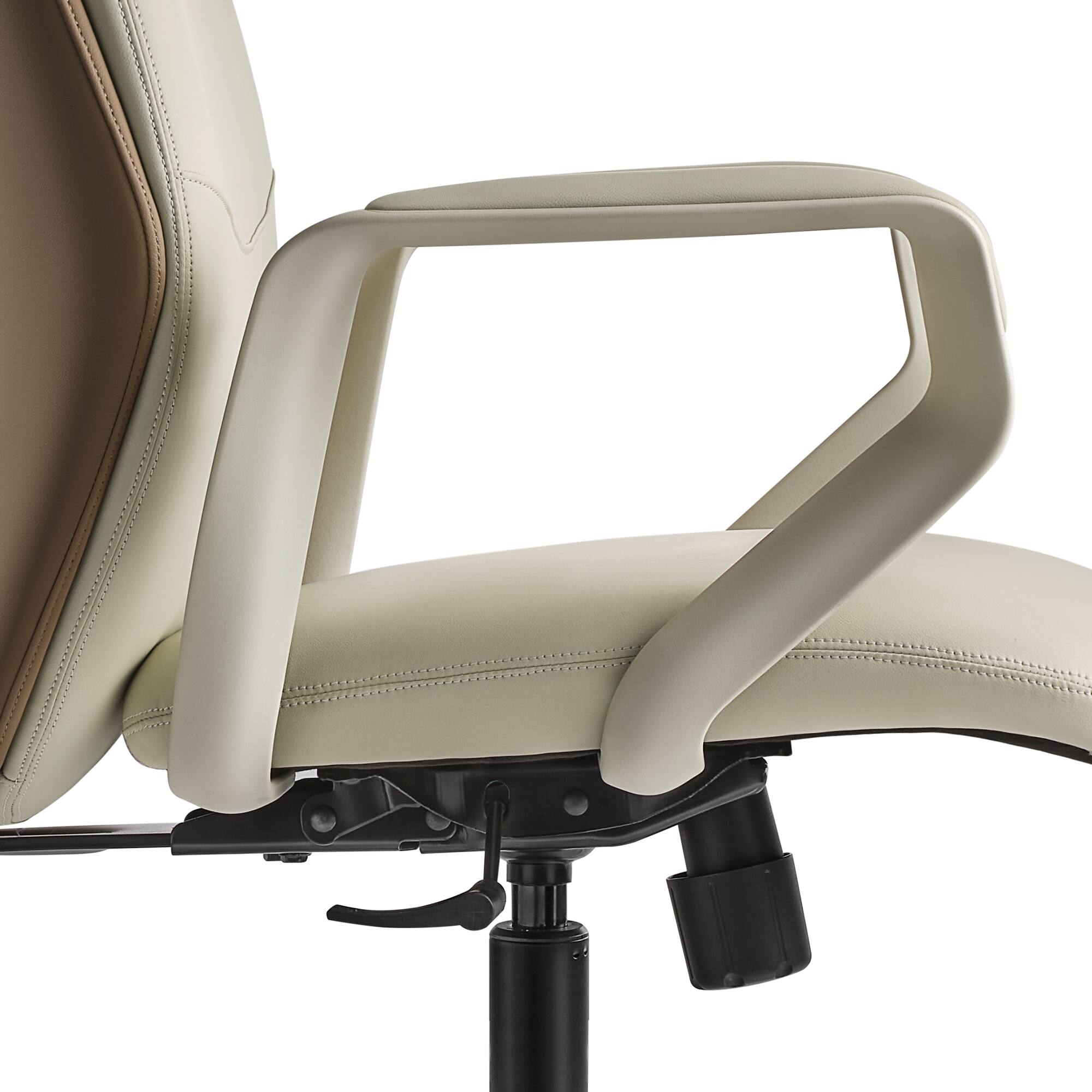 Alt View 1. Eureka Ergonomic - Executive Office Chair,  Premium PU Leather, Ergonomic Armrests, Height Adjustable Swivel Base - Red.