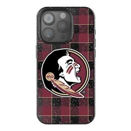 Keyscaper - NCAA - Florida State Seminoles Plaid Bling iPhone Case - 15 - Black