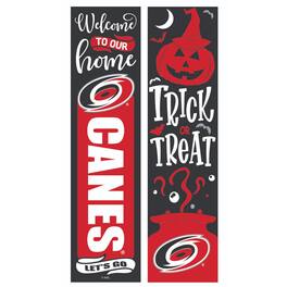 Evergreen Enterprises - Carolina Hurricanes 47" Double Sided Halloween Leaner Fan Sign - Multicolor