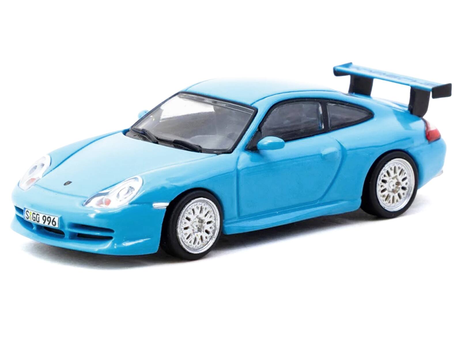 Alt View 1. Tarmac Works - Porsche 911 GT3 (996) Light Blue "Global64" Series 1/64 Diecast Model by Tarmac Works.