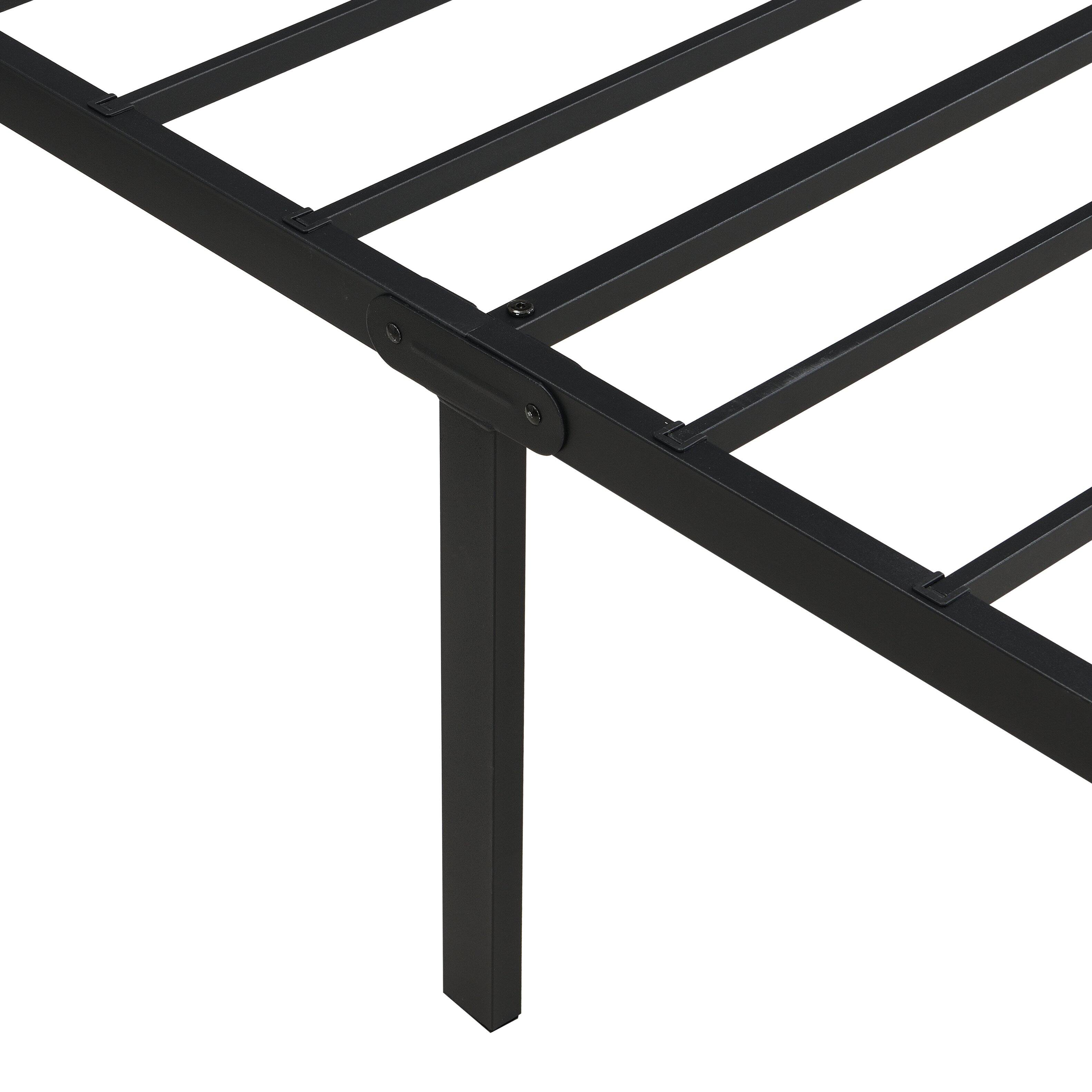 Alt View 5. LUCKY ONE - Queen Size Bed Frame - Black.