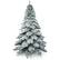 Alt View 11. Costway - 7.5 ft Snow Flocked Artificial Christmas Tree Hinged Alaskan Pine Tree Holiday - Green/White.