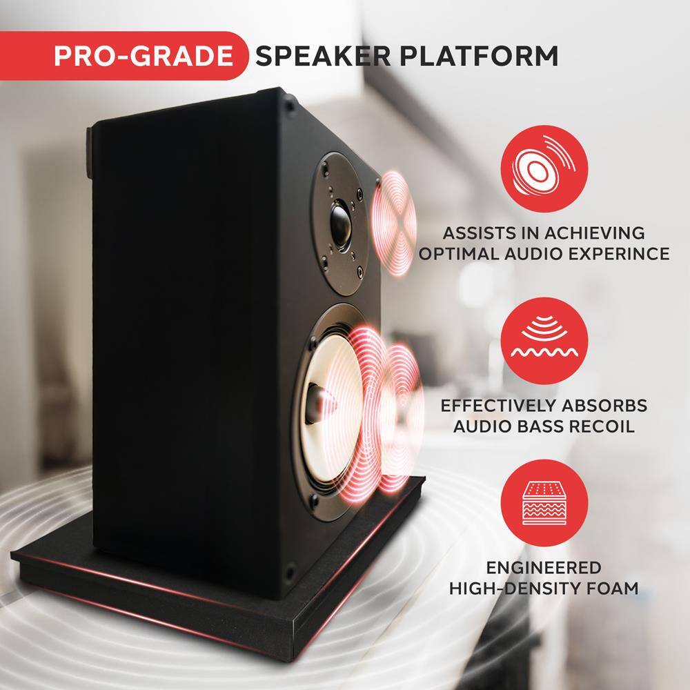 PRO-GRADE SPEAKER PLATFORM

- ASSISTS IN ACHIEVING OPTIMAL AUDIO EXPERIENCE
- EFFECTIVELY ABSORBS AUDIO BASS RECOIL
- ENGINEERED HIGH-DENSITY FOAM