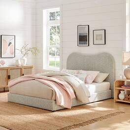 Seluna Boucle Queen Platform Bed by Modway - Rock