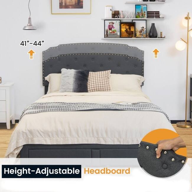 41"-44" Height-Adjustable Headboard