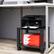 Angle. Mind Reader - Rolling Printer Cart, Utility Cart, Printer Stand, Under Desk Storage, Office, 17.25"L x 13.5"W x 14.25"H - Black.