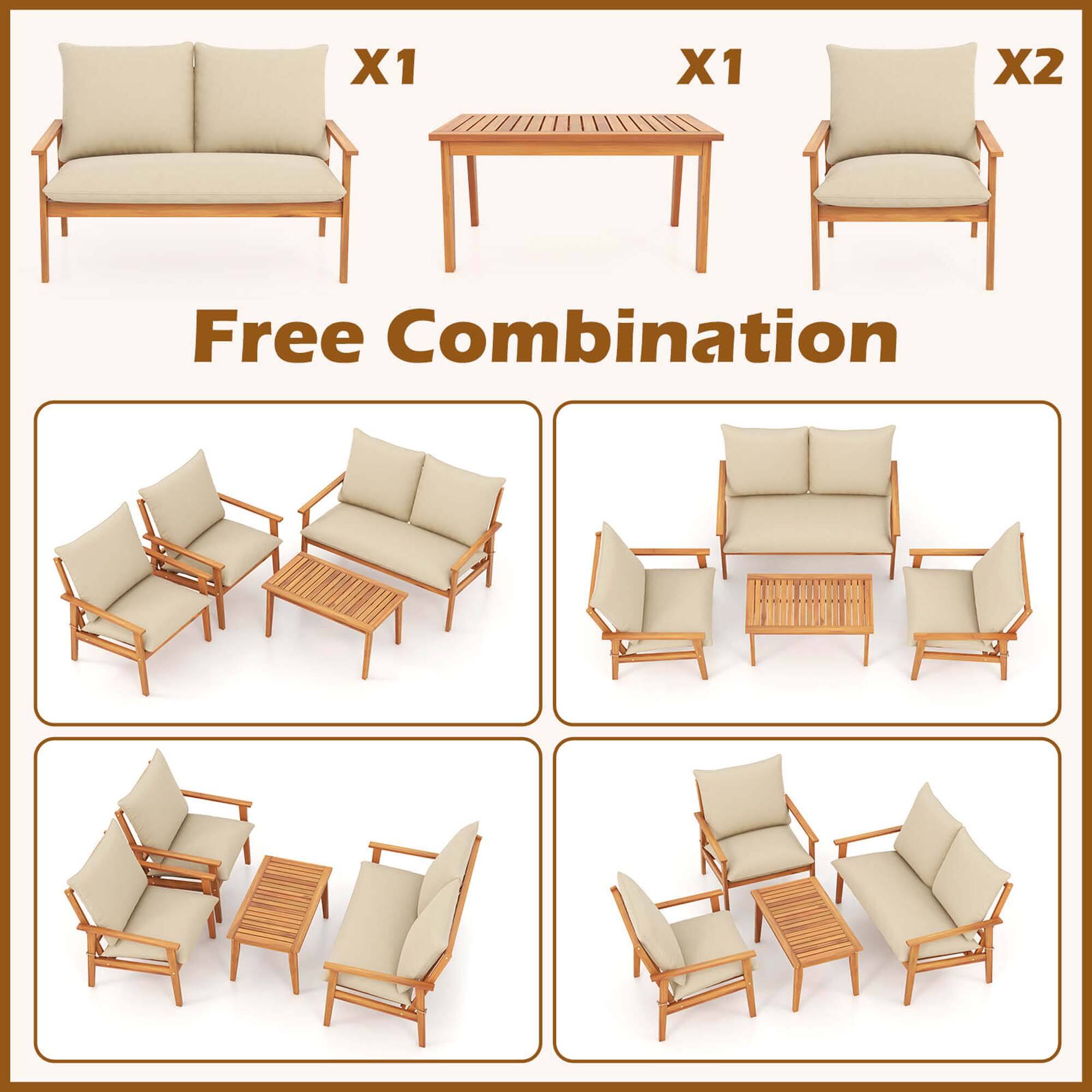 The text on the image reads: "Free Combination".