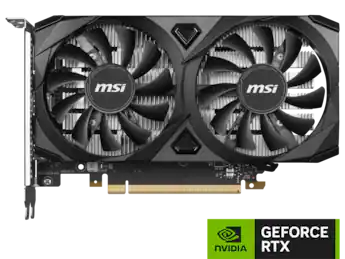 MSI Ventus GeForce RTX 3050 6GB GDDR6 PCI Express 4.0 x8 ATX MSI Ventus GeForce RTX 3050 6GB GDDR6 PCI Express 4.0 x8 ATX