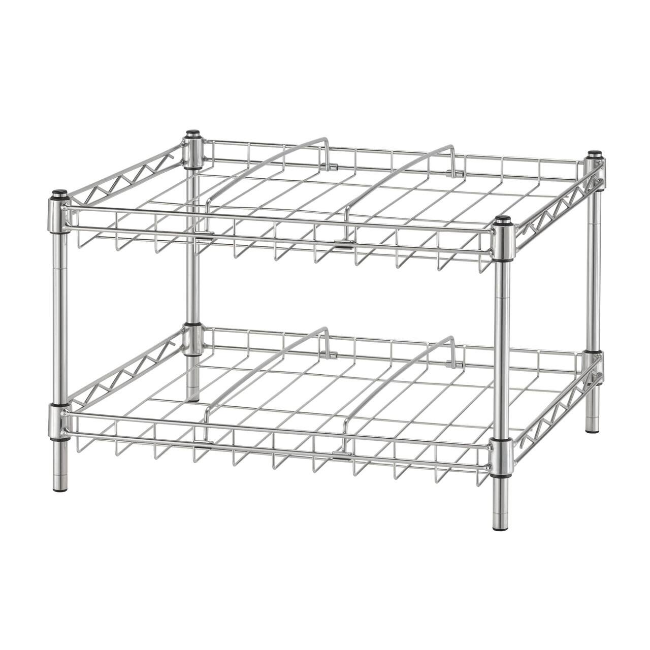 Alt View 12. TRINITY - BASICS EcoStorage 2-Tier Can Organizer Rack 2-Pack Chrome - Chrome.