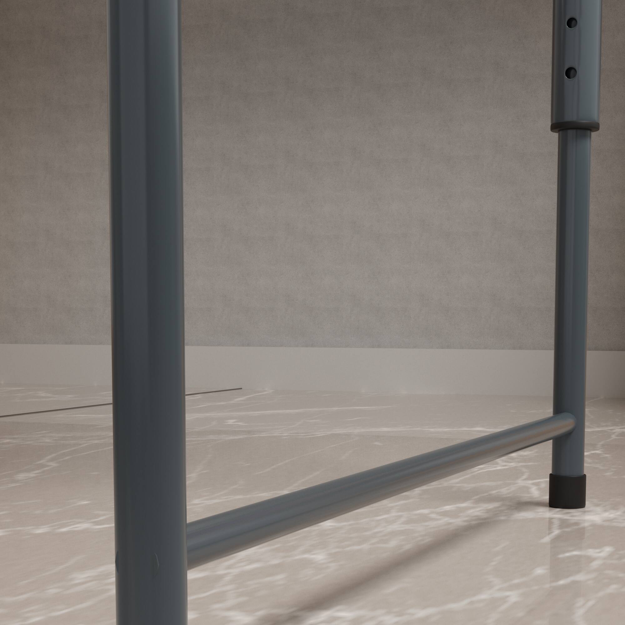 Alt View 3. Decksplore - 48x24 Inch Portable Folding Table, Height-Adjustable for Indoor/Outdoor Events. Durable Plastic, Folds for Easy Storage. - White.