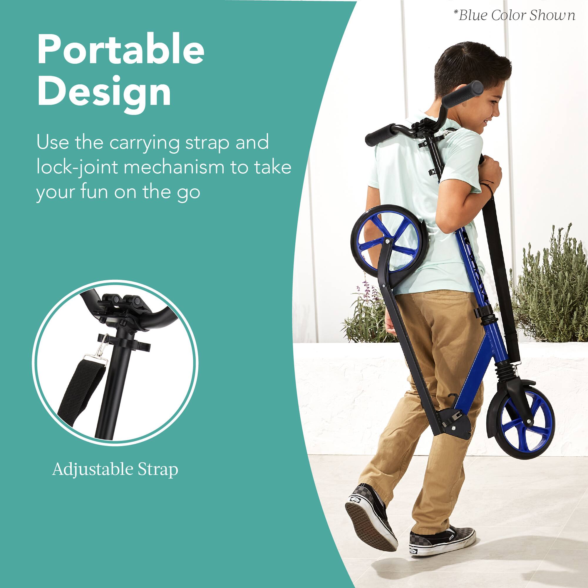 Portable Design

Use the carrying strap and lock-joint mechanism to take your fun on the go

*Blue Color Shown

Adjustable Strap