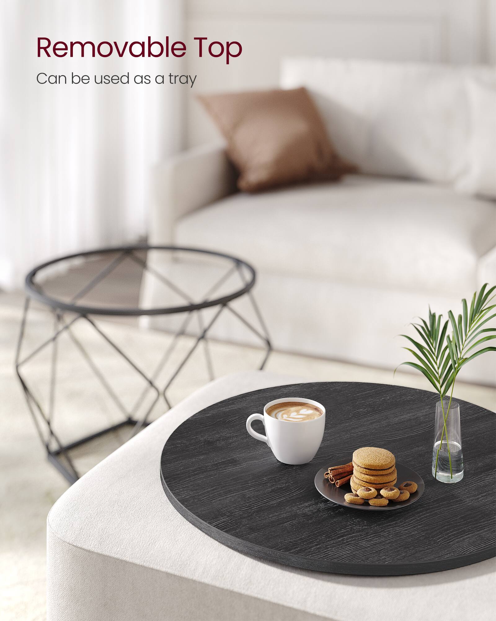Removable Top  
Can be used as a tray
