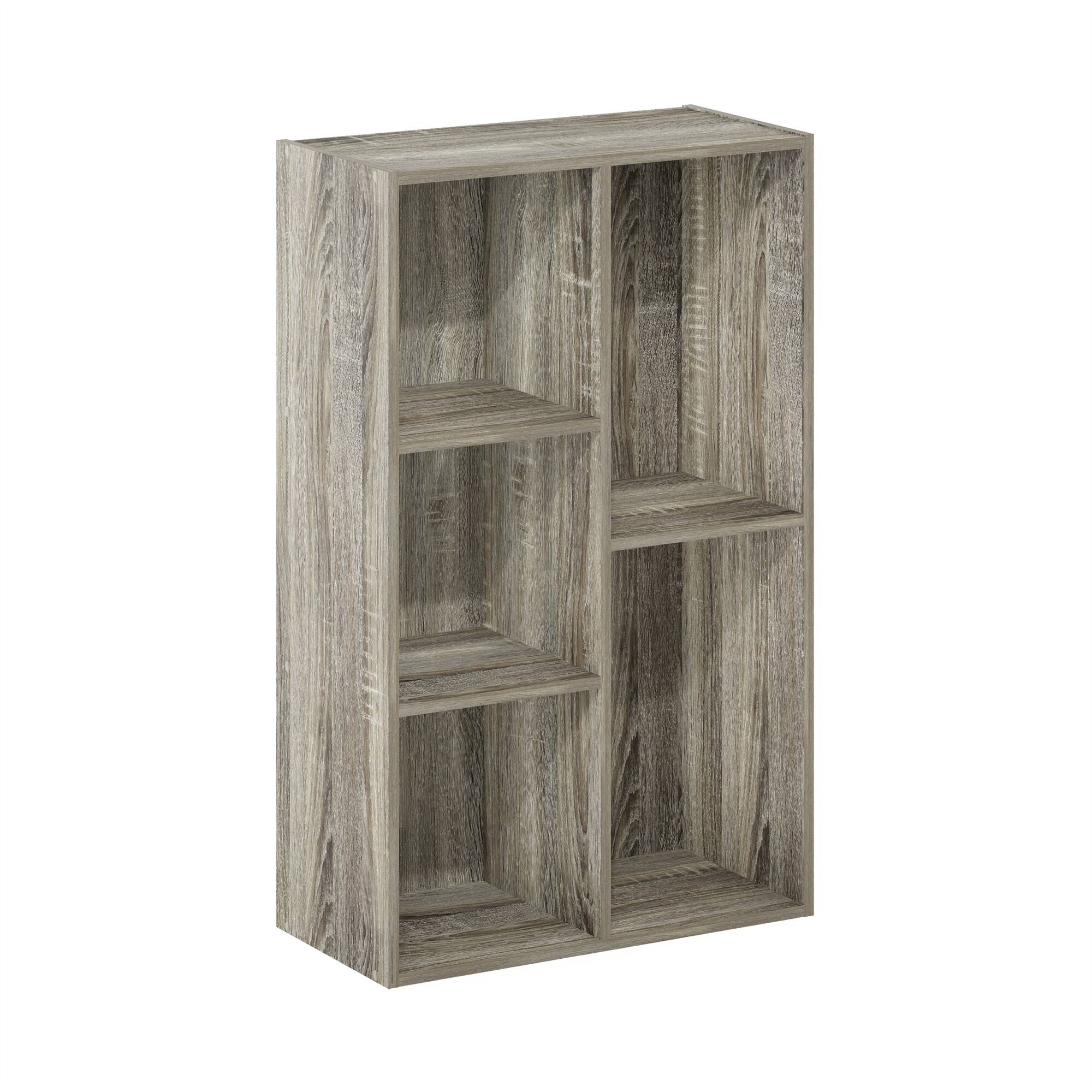 Alt View 1. HOMLUX - HOMLUX 5-Cube 31.5" Wooden Reversible Open Bookcase for Office, Living Room, Gray - Gray.