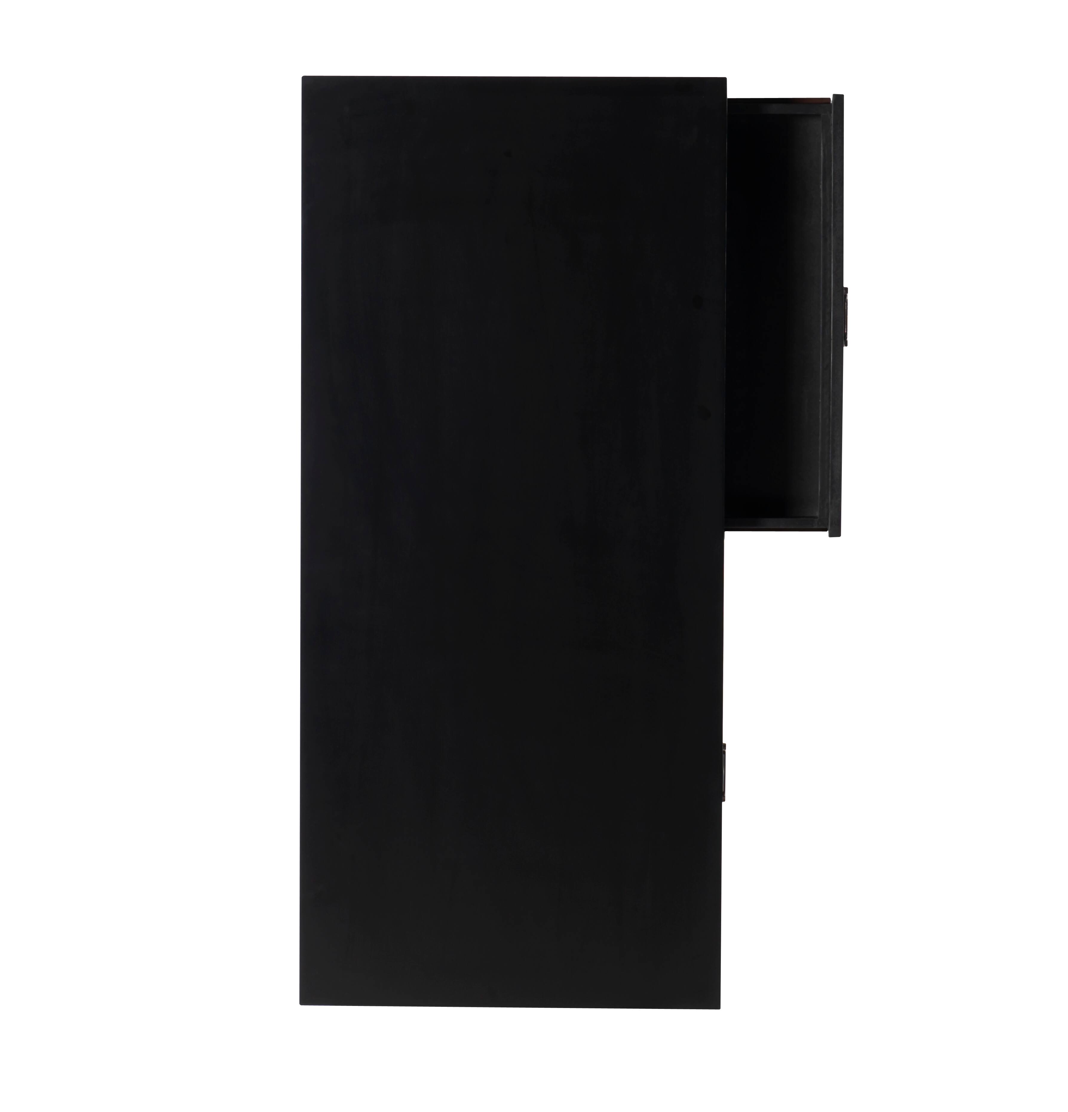 Alt View 15. Linon Home Décor - Penrose Two-Drawer Campaign-Style Writing Desk - Black.