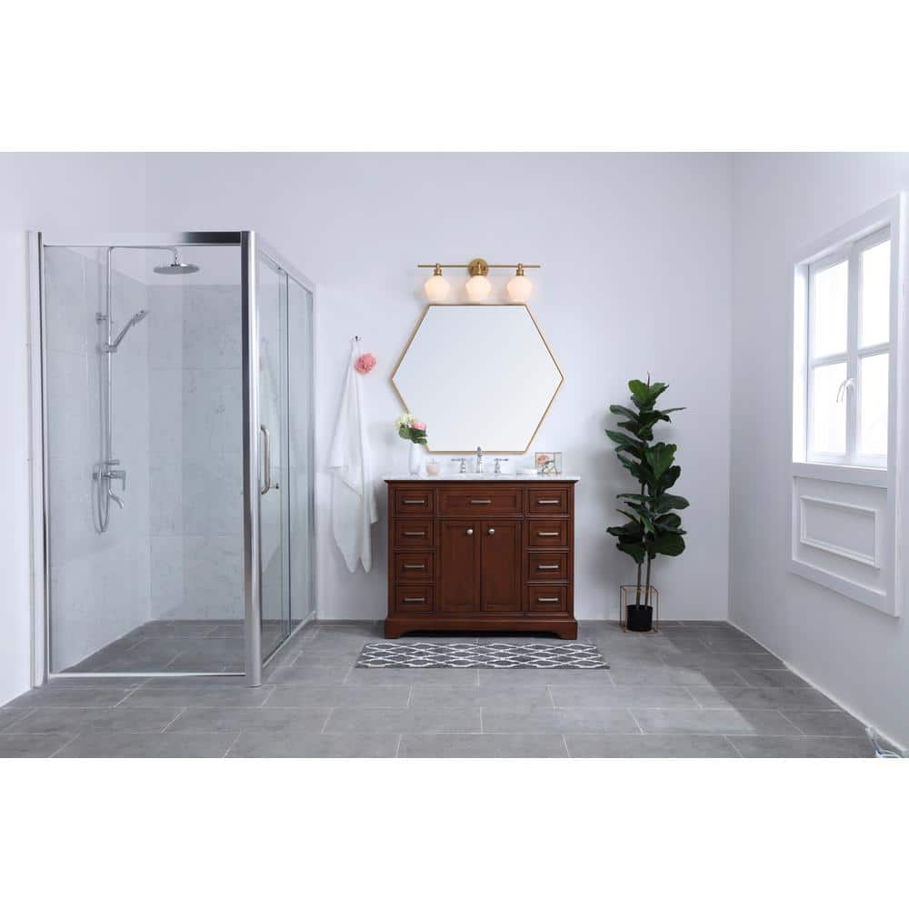 Living District - Gene 3 light Wall sconce - Brass And Frosted White Glass price history on PriceWatchPro