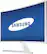 Left. Samsung - 27" Curved HD Monitor - Glossy White.