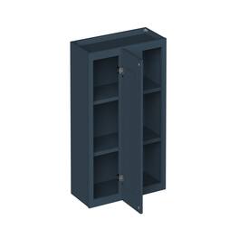 Boyel Living - 27-in W x 30-in H x 12-in D Shaker RTA Kitchen Corner Wall Cabinet with Soft-Close - Charcoal Blue