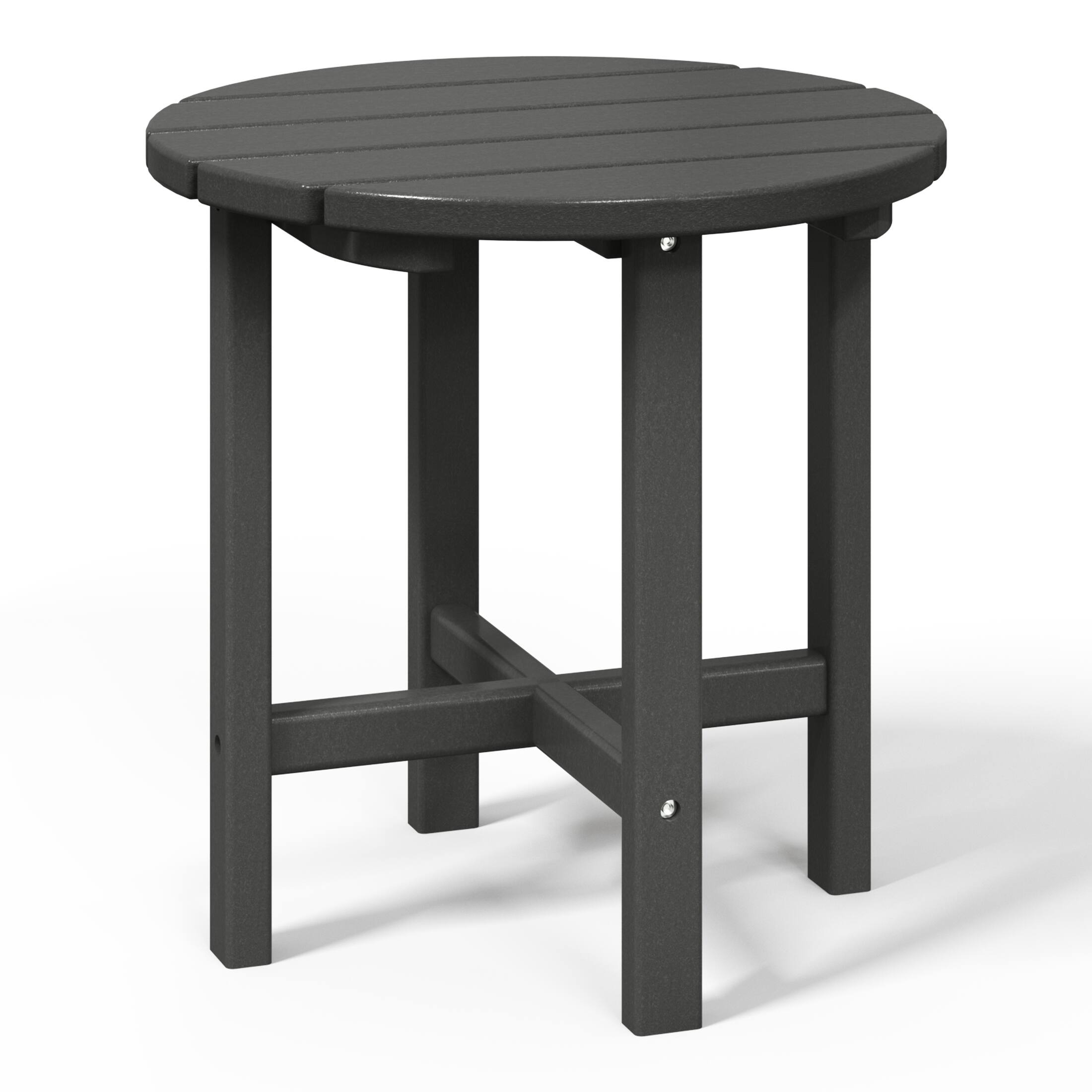 Left. WestinTrends - WestinTrends Dylan Adirondack Round Outdoor Side Table - Gray.