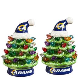 Evergreen Enterprises - Los Angeles Rams 2-Pack 4" Ceramic LED Christmas Tree Set - Multicolor