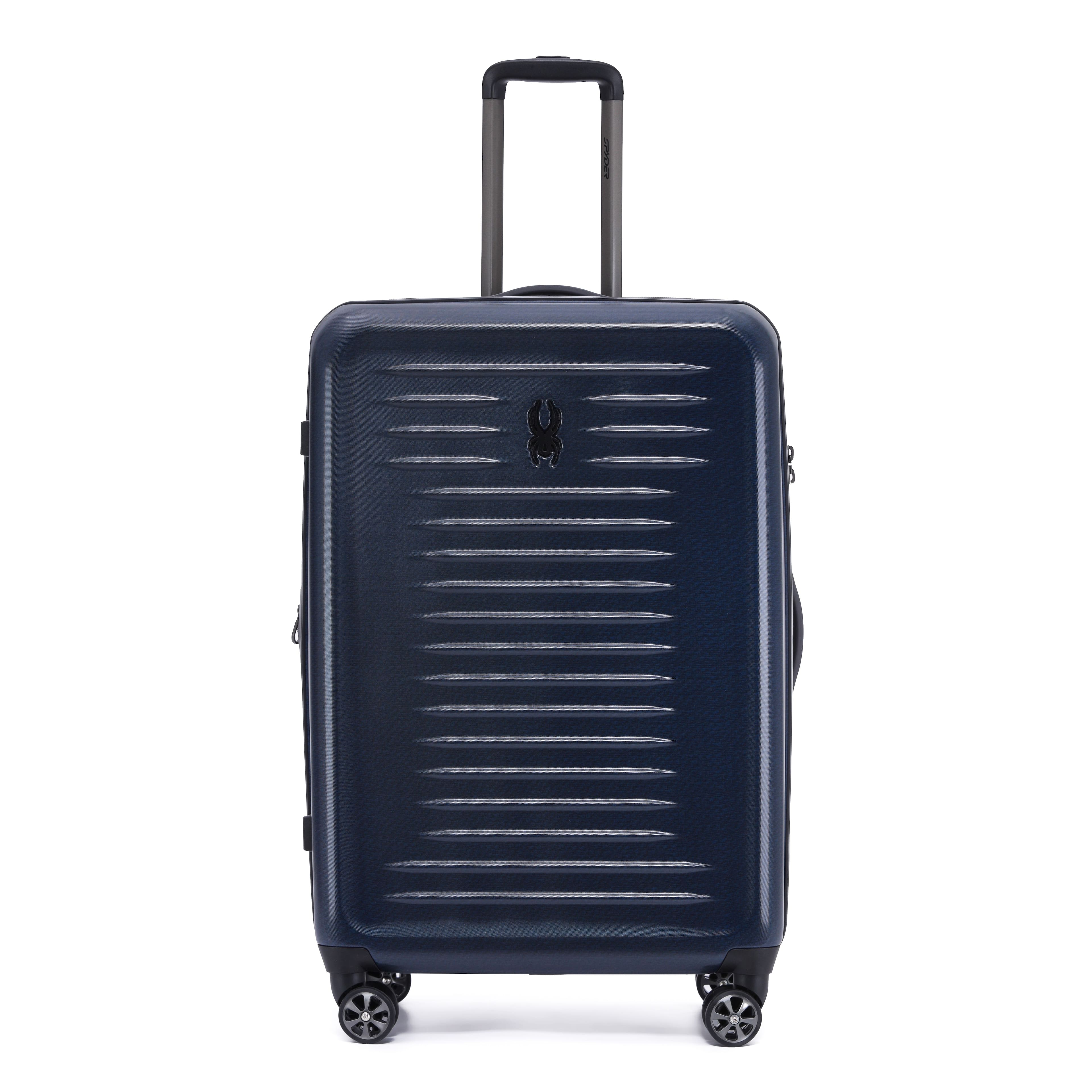Spyder - Rails 29 Inch Expandable Hardside Upright Suitcase with 360 Spinner Wheels, TSA Approved Lock - Carbon blue