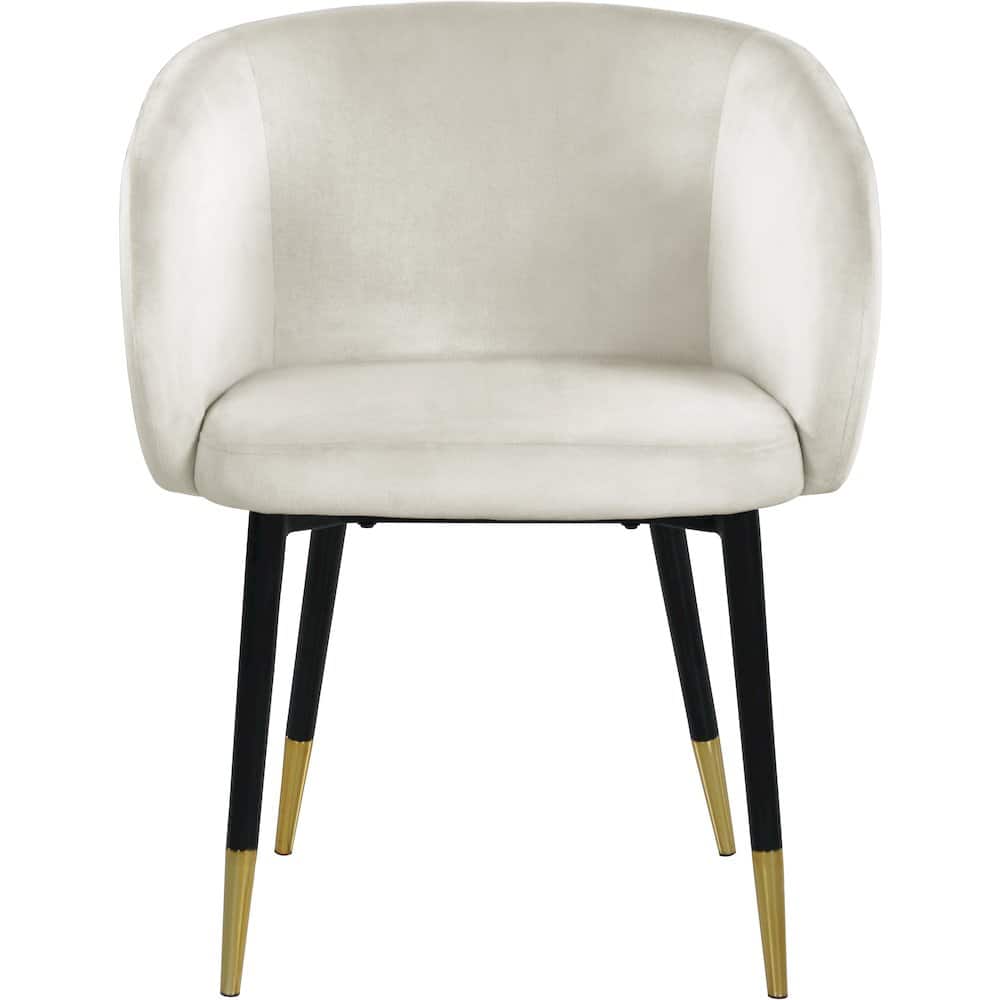 Meridian Furniture - Louise Cream Velvet Dining Chair - Beige