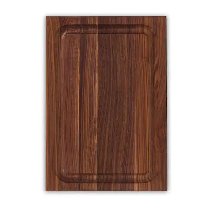 Front. John Boos - John Boos BBQ Collection Reversible Wood Cutting Board w/Juice Groove, Walnut - Walnut.