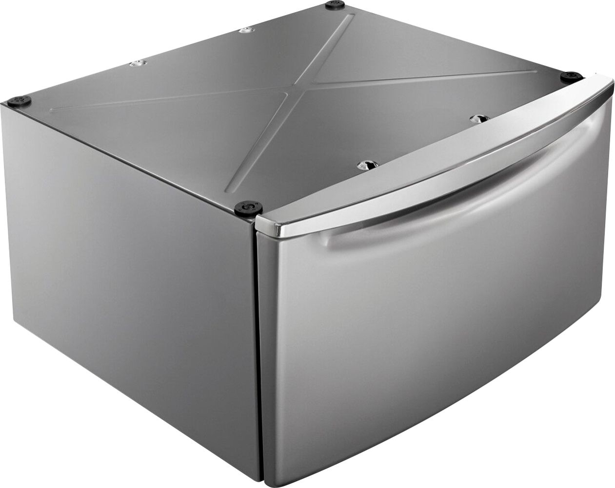 Angle View: Maytag - Washer/Dryer Laundry Pedestal with Storage Drawer - Metallic Slate