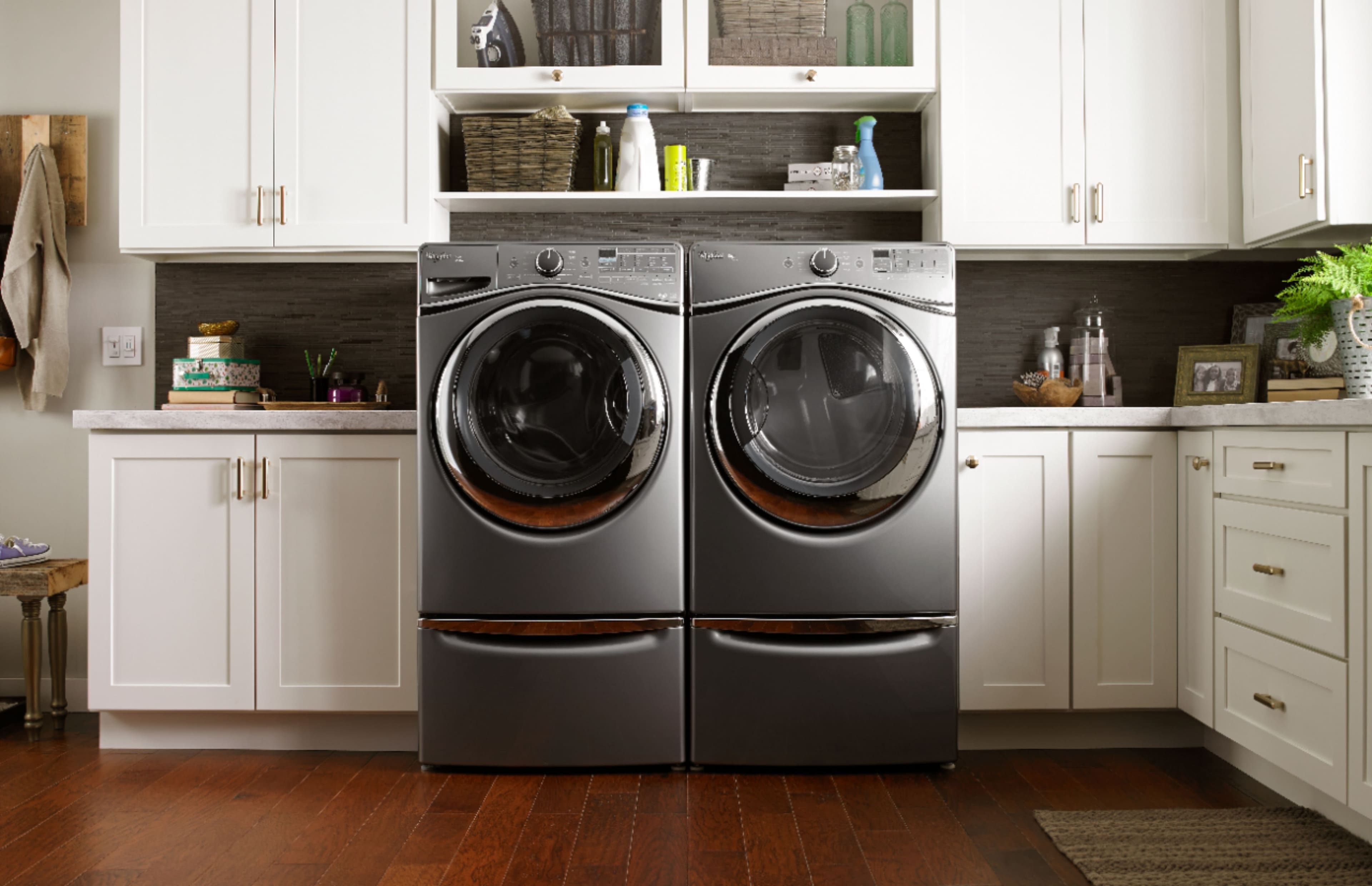 Alt View 18. Maytag - Washer/Dryer Laundry Pedestal with Storage Drawer - Metallic Slate.