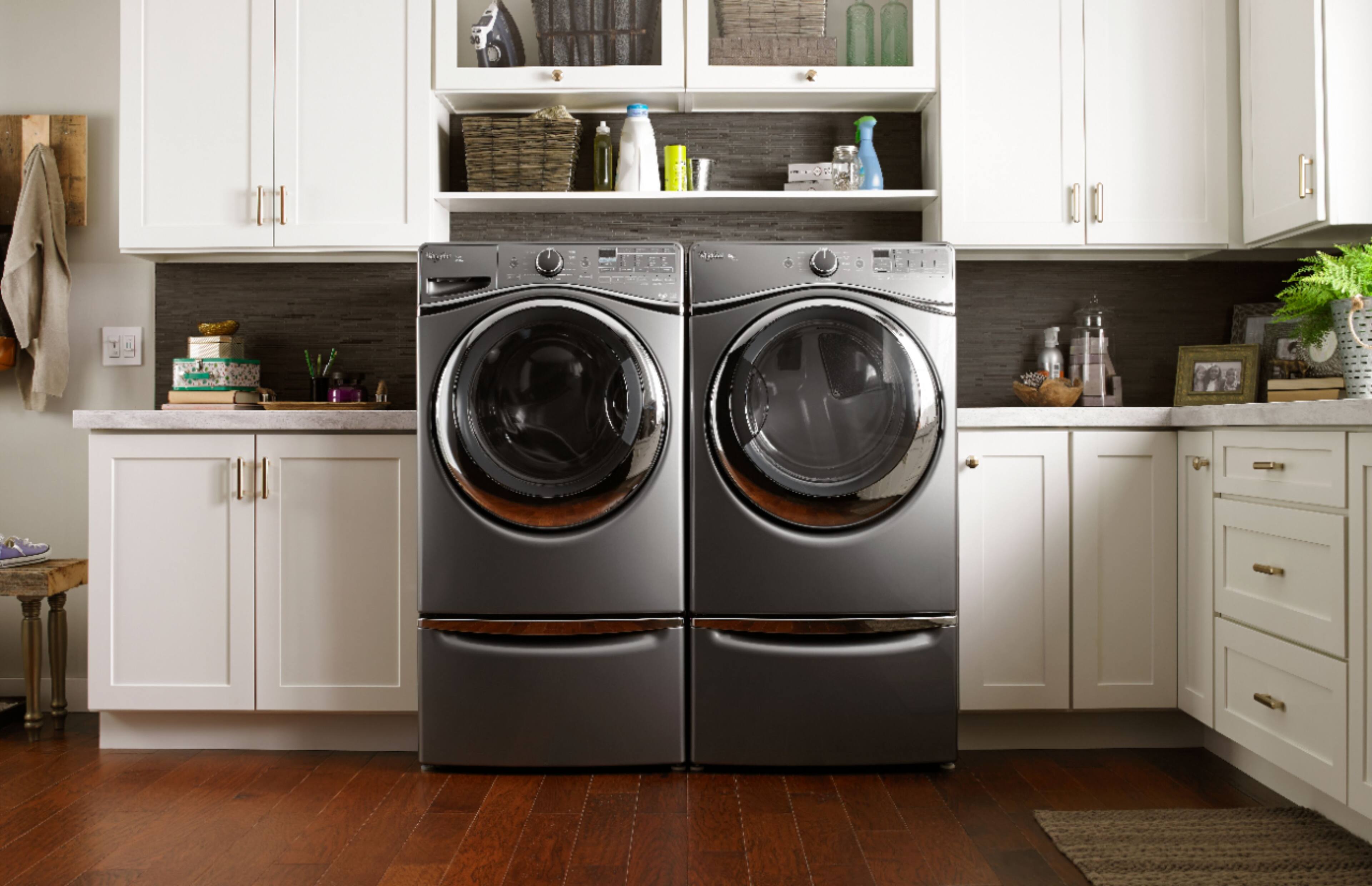 Alt View 18. Maytag - Washer/Dryer Laundry Pedestal with Storage Drawer - Metallic Slate.