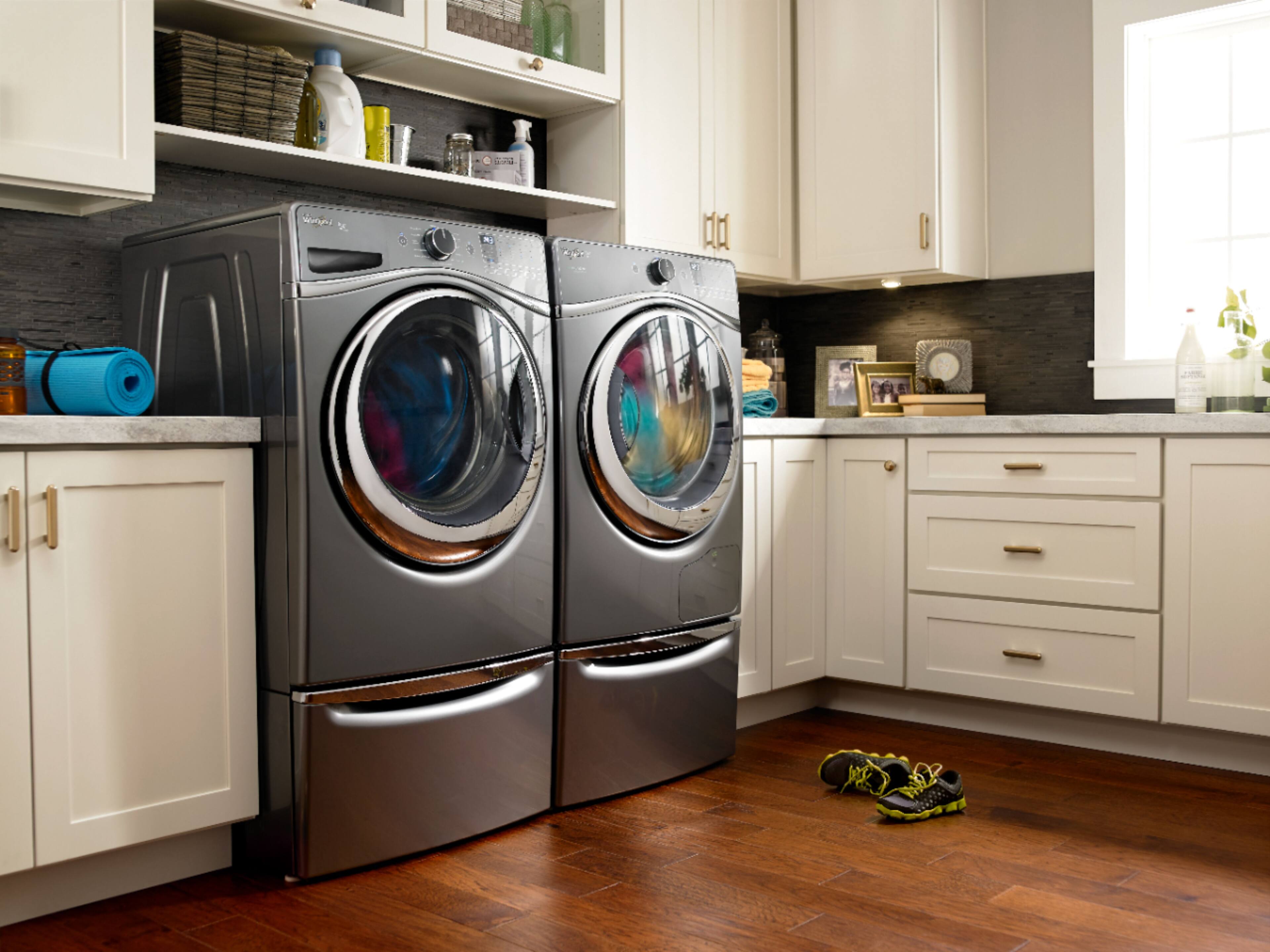Alt View 20. Maytag - Washer/Dryer Laundry Pedestal with Storage Drawer - Metallic Slate.