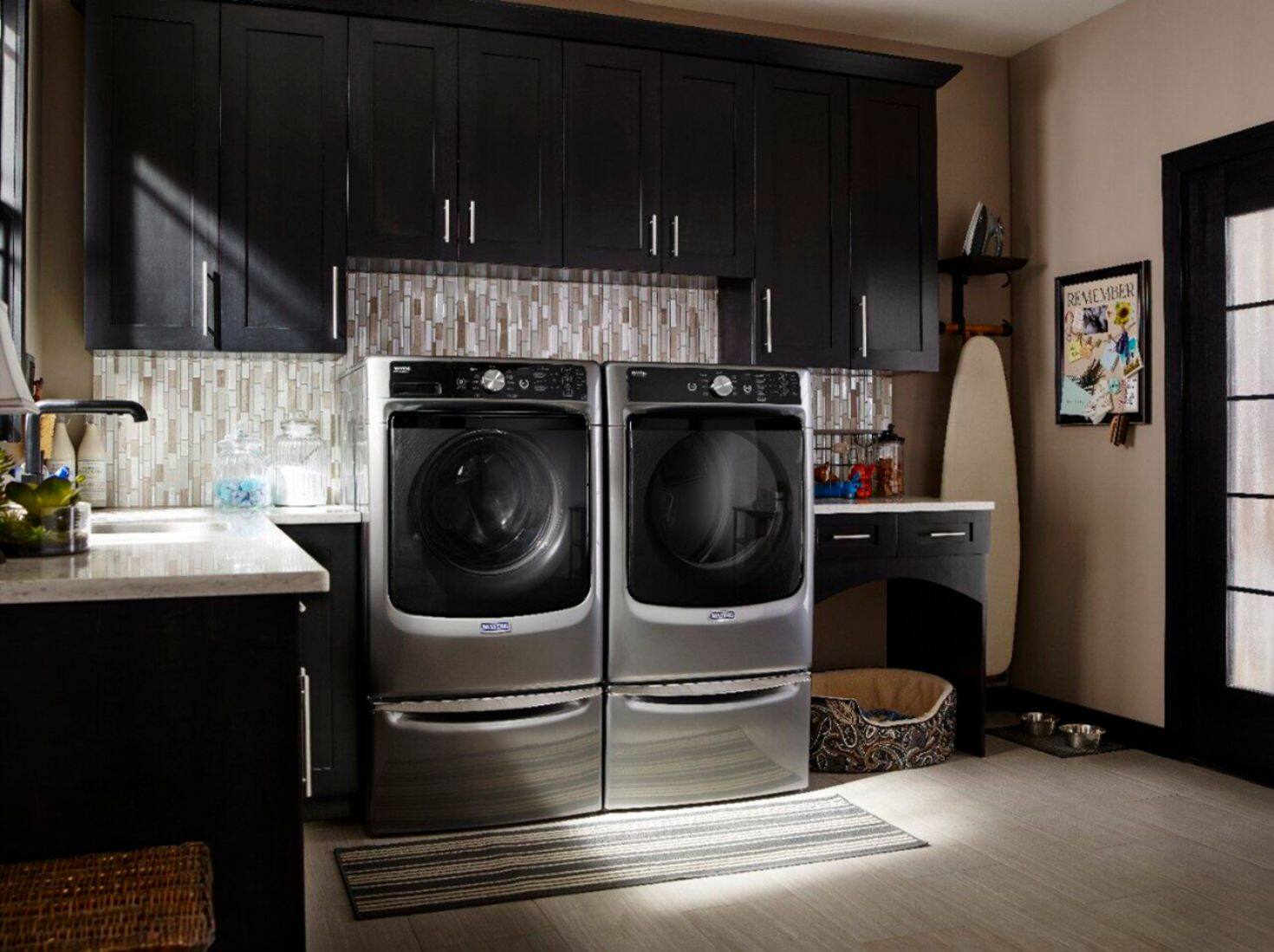 Alt View 29. Maytag - Washer/Dryer Laundry Pedestal with Storage Drawer - Metallic Slate.