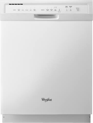 Front Zoom. Whirlpool - 24" Tall Tub Built-In Dishwasher with Stainless Steel Tub - White.