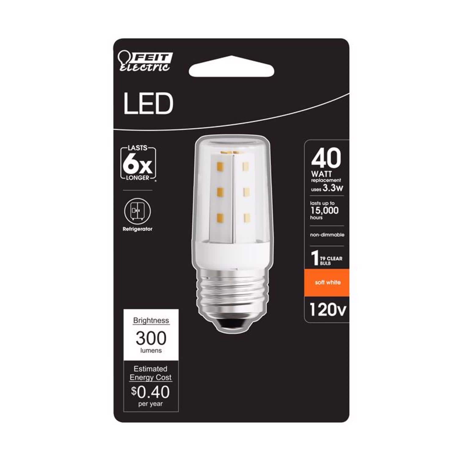 FEIT ELECTRIC - Feit T9 E26 (Medium) LED Bulb Soft White 40 Watt Equivalence 1 pk