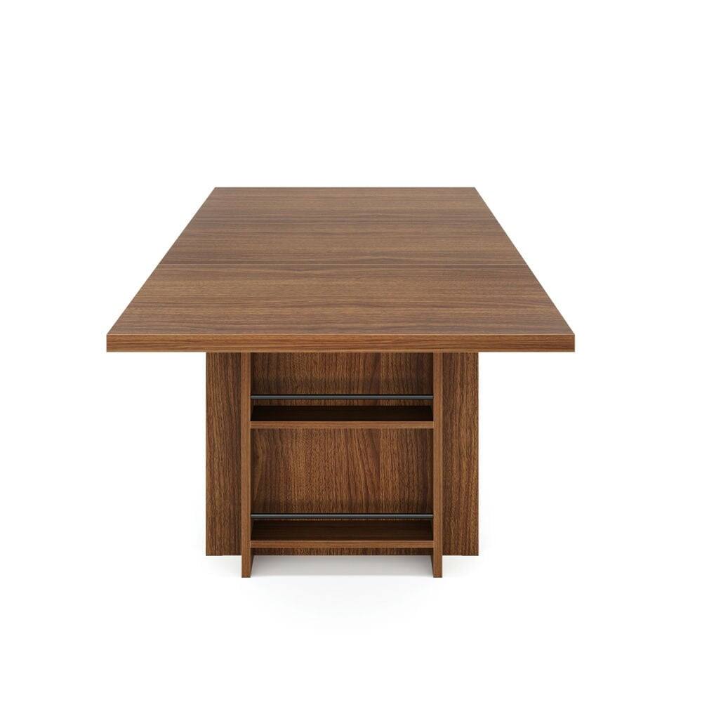 Left. Kadyn - Kadyn Study Writing Desk, Computer Desk,63" Executive Desk, Large Wood Computer Writing Table with Storage,Rustic Brown - Rustic Brown.