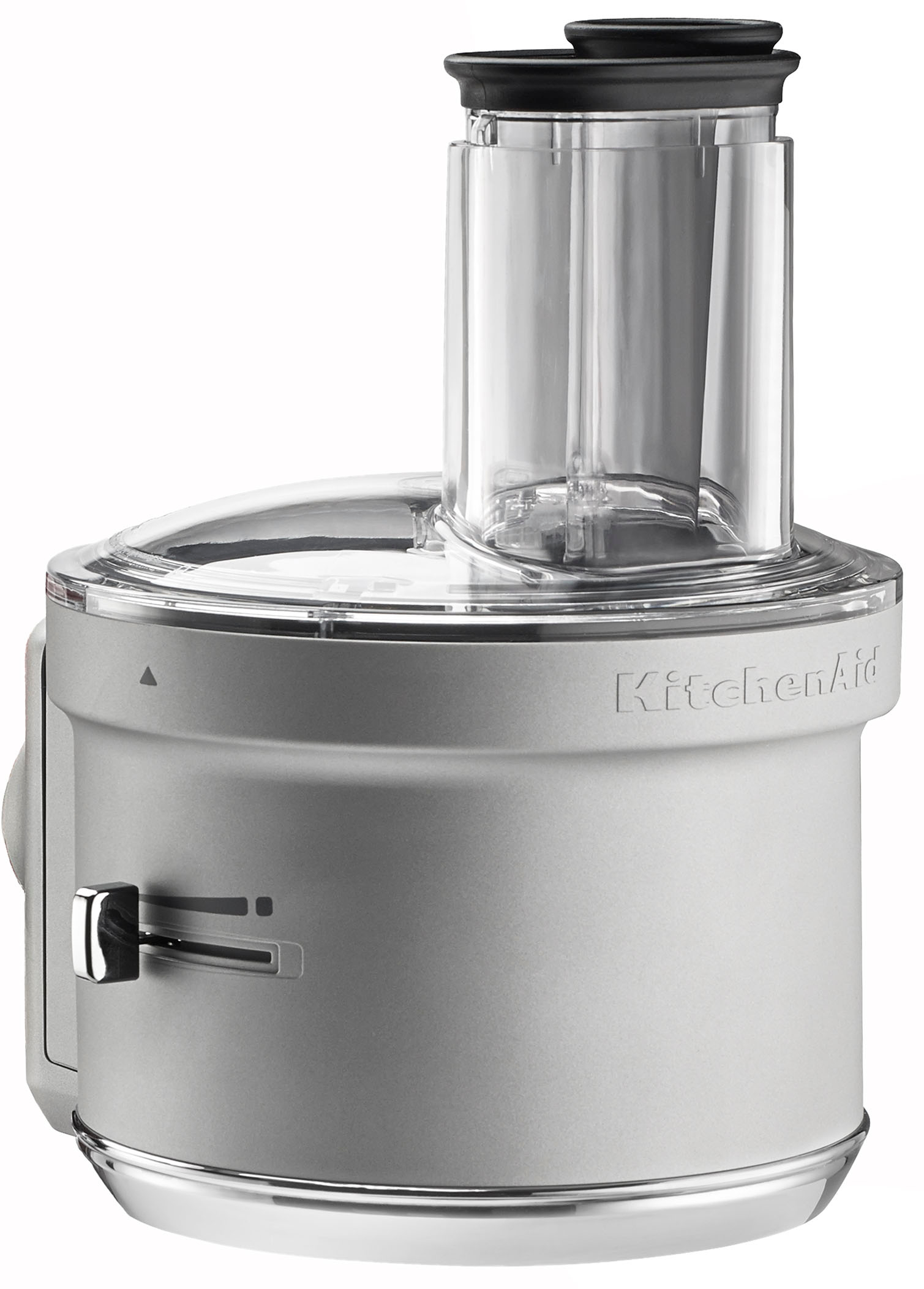 Left View: KitchenAid - KSM2FPA Food Processor Attachment Kit with Commercial Style Dicing - Plata