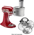 Angle. KitchenAid - KSM2FPA Food Processor Attachment Kit with Commercial Style Dicing - Plata.