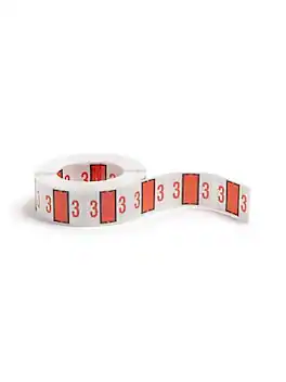 Smead - BCCRN Color Coded Numeric Labels, 3, Dark 500/Roll - Orange