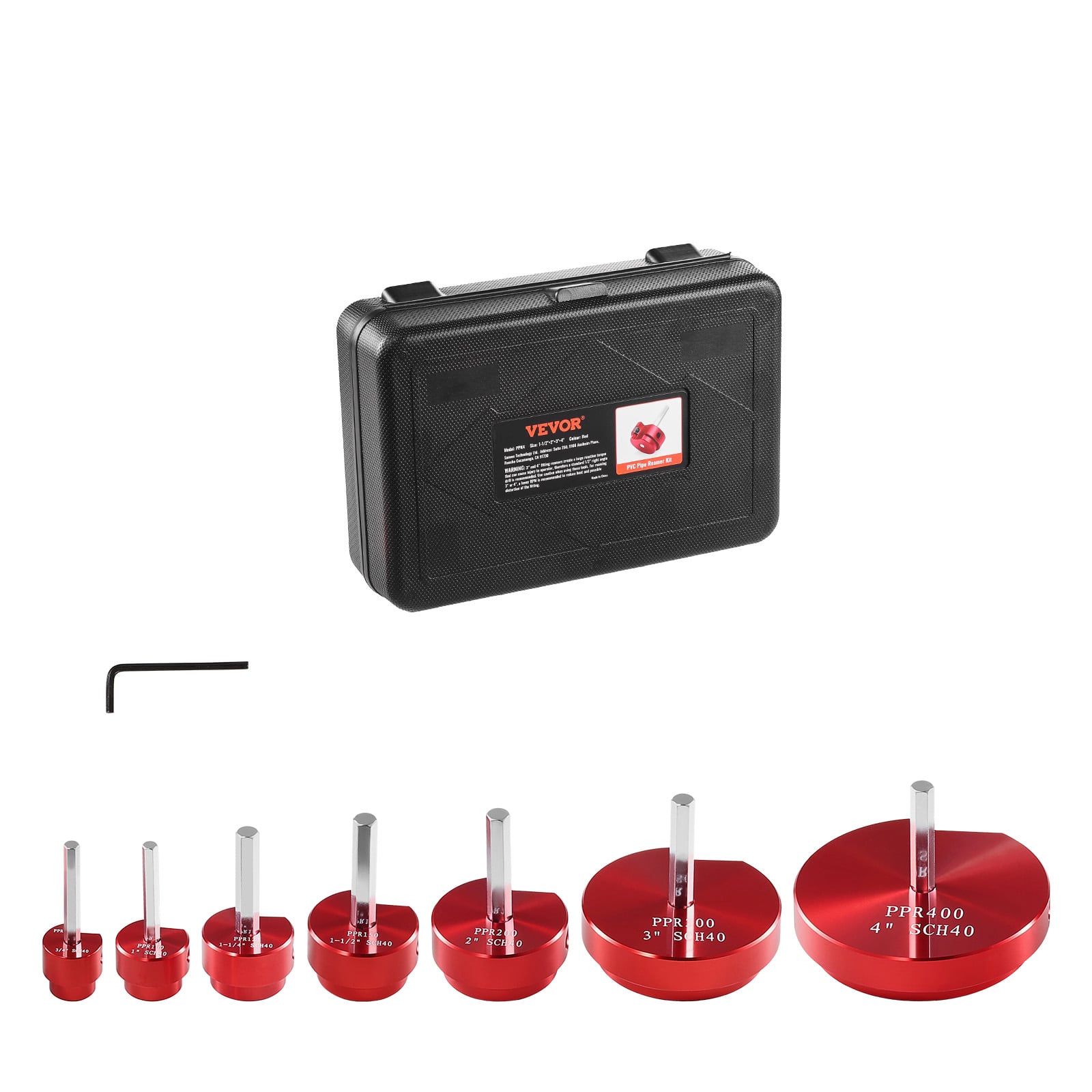 "VEVOR - PVC Pipe Reamer Kit, Aluminum Alloy, PVC Pipe Fitting Reamer Plumbing Tools Kit, Socket Saver for SCH 40, Contains 3/4"" - Red" price history on PriceWatchPro