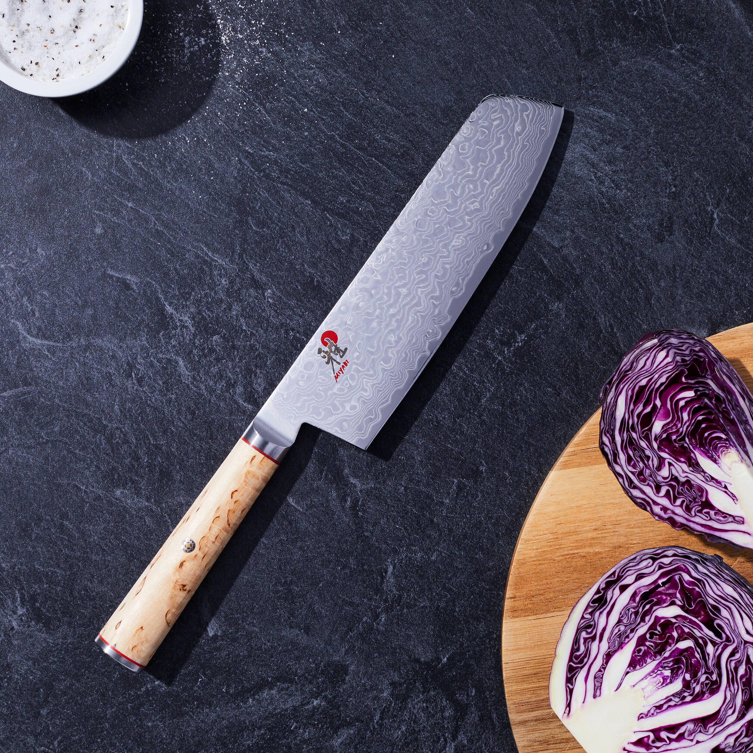Alt View 1. Miyabi - Miyabi Birchwood SG2 6.5-inch Nakiri Knife - Stainless Steel.