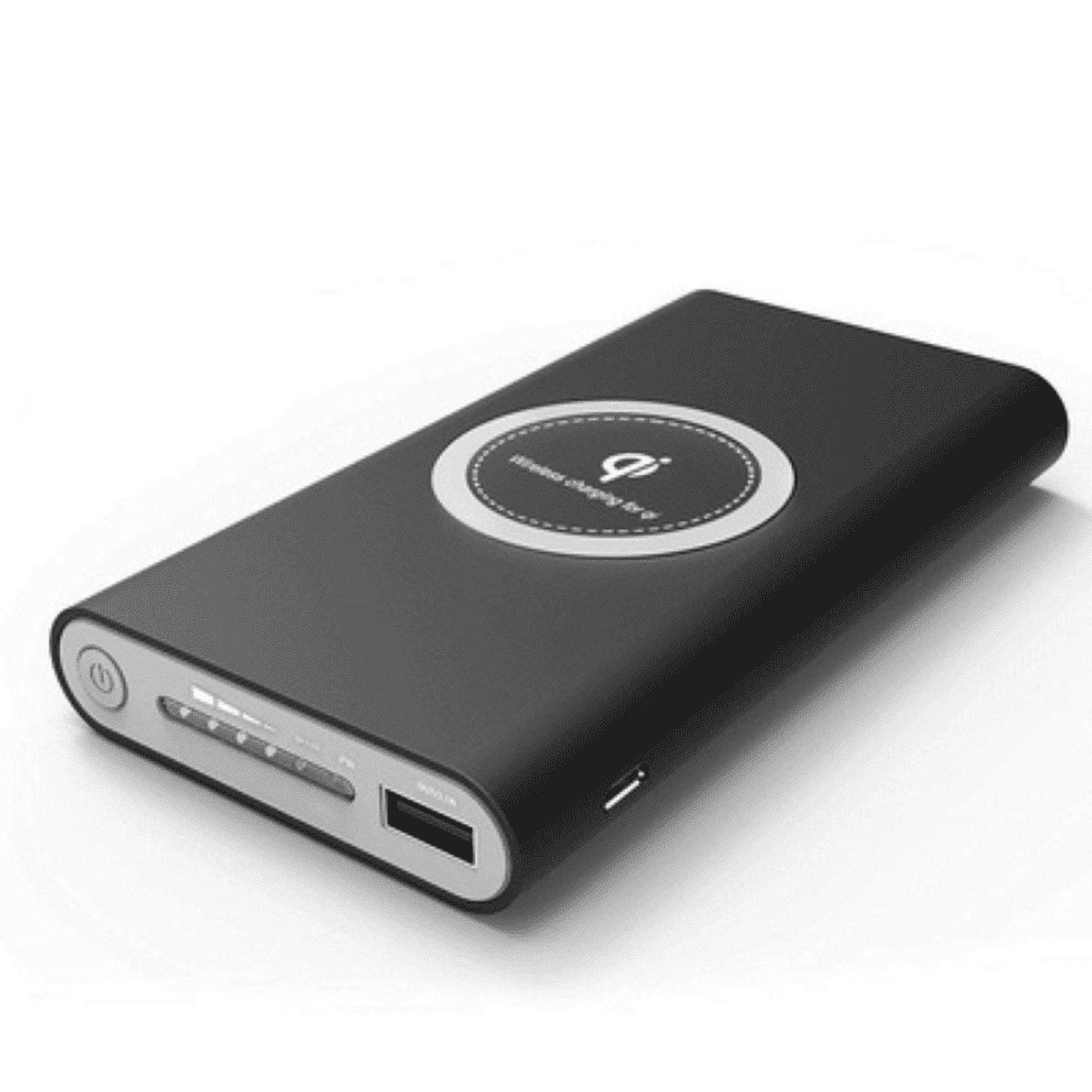 Entronix - Magnetic Wireless Power Bank - 20000mAh Portable Charger for iPhone and Android - Black