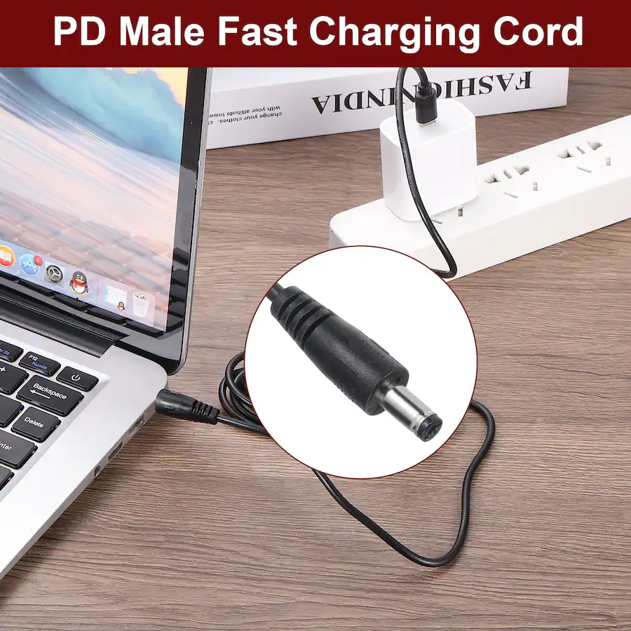 Unique Bargains USB C to DC 5.5x2.1mm PD Charging Cable, 20V/3A 60W ...